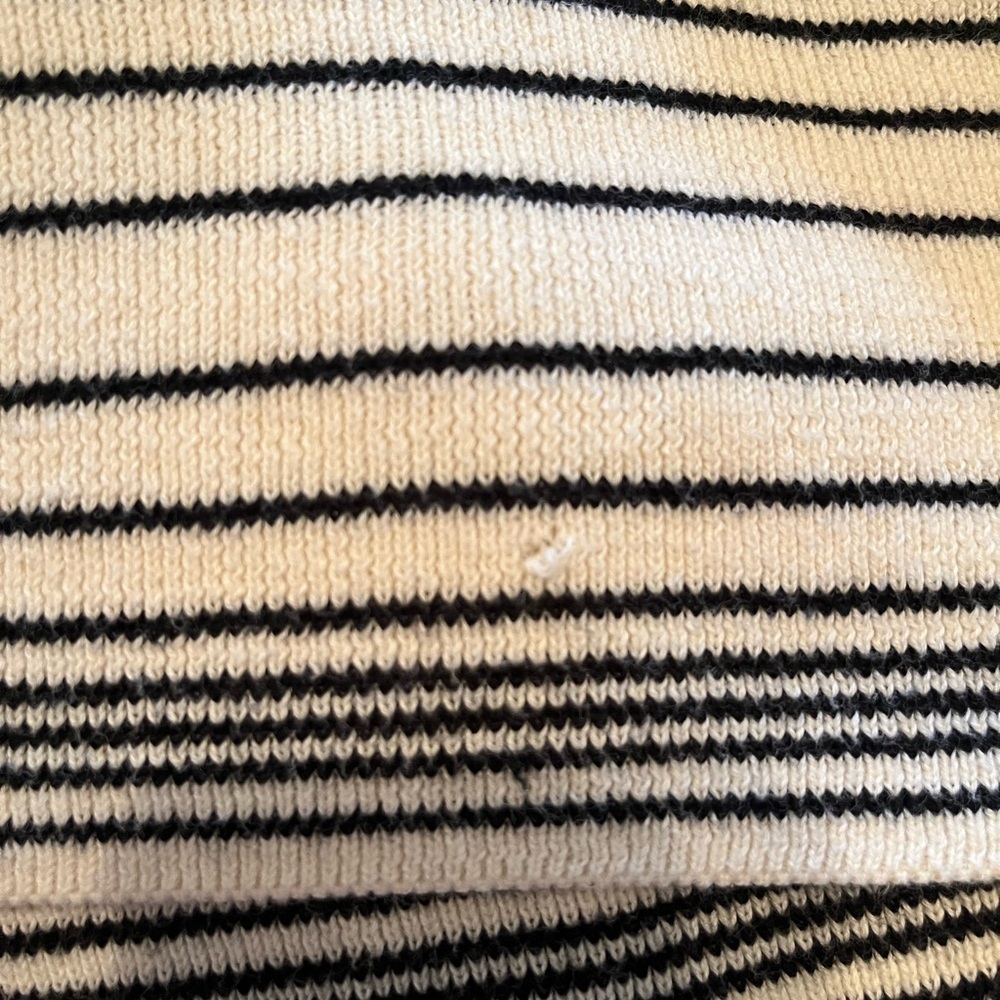Eileen Fisher Long-Sleeve Striped Organic Cotton Large Sweater - Picture 7 of 7